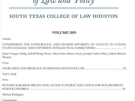 South Texas College of Law Houston Hispanic Journal of Law and Policy