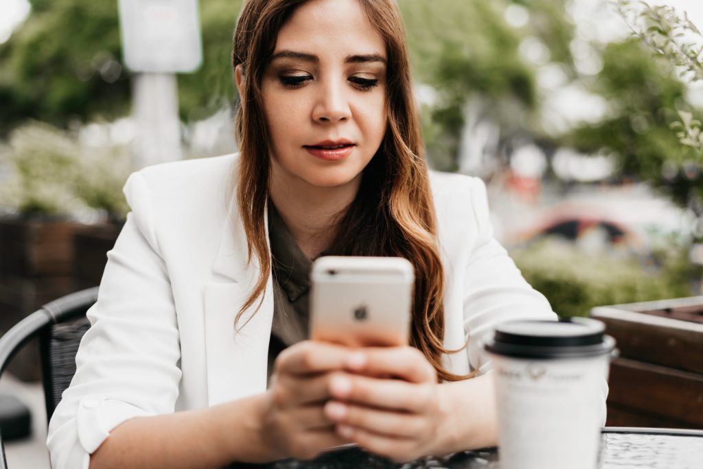 woman with cellphone