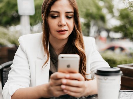 woman with cellphone