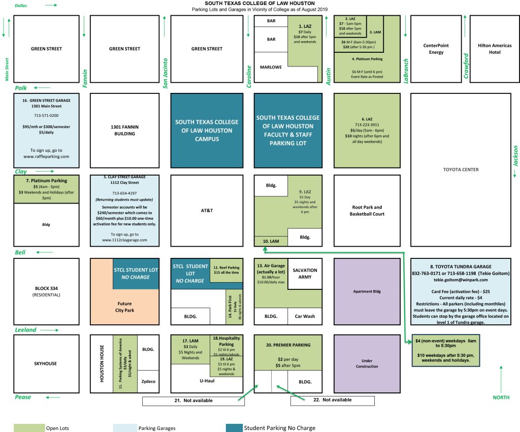 2022-2023 Parking Map - STCL Houston